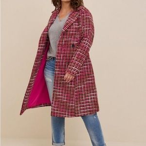 Pretty coat from Torrid brings a pop of color to your neutral winter wardrobe